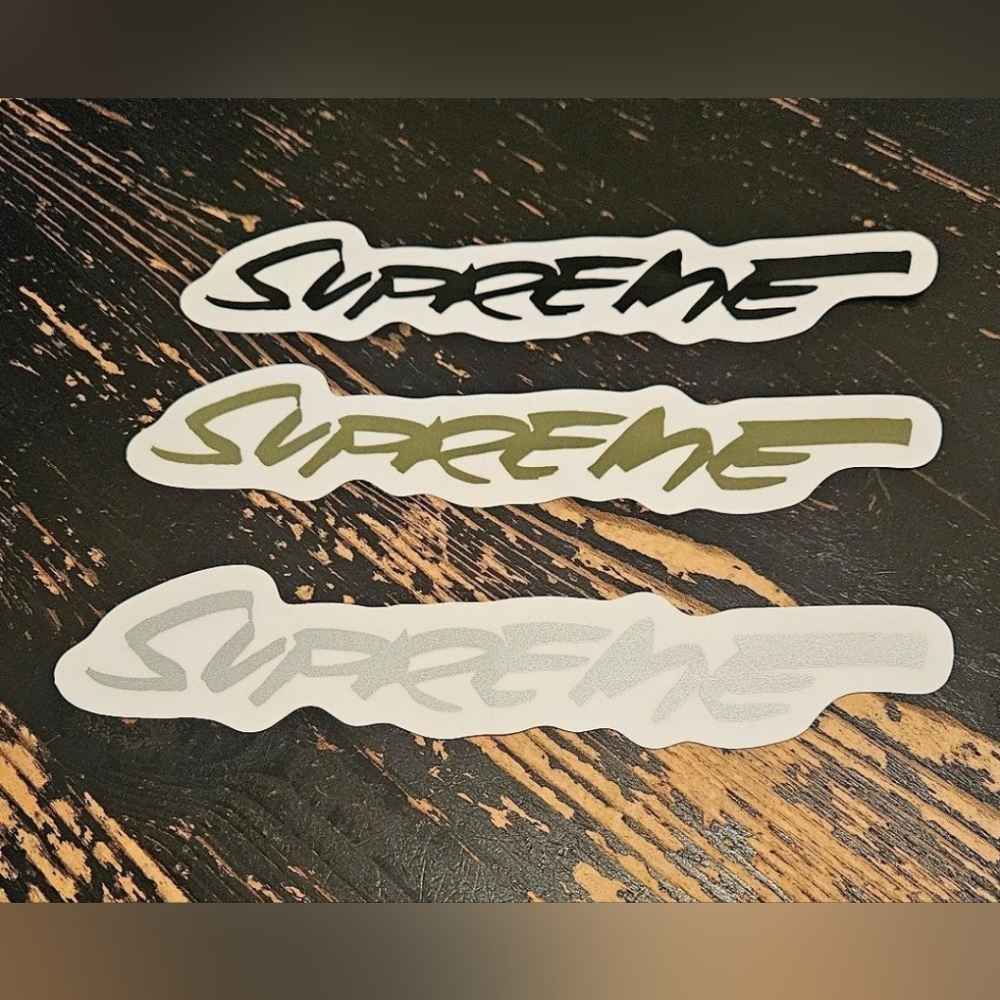 Supreme Futura Logo Stickers SS24 Complete Set Of 3 + FREE SURPRISE